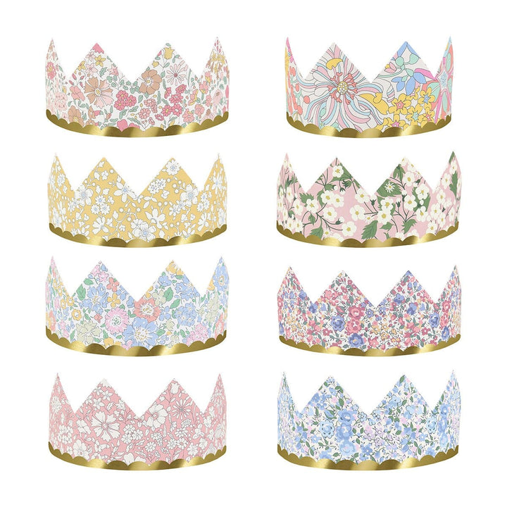 Liberty Print Luxury Party Crowns x 8