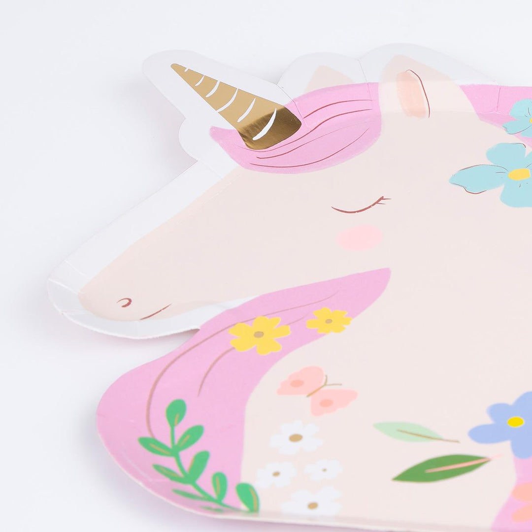 Meadow Unicorns Shaped Party Plates