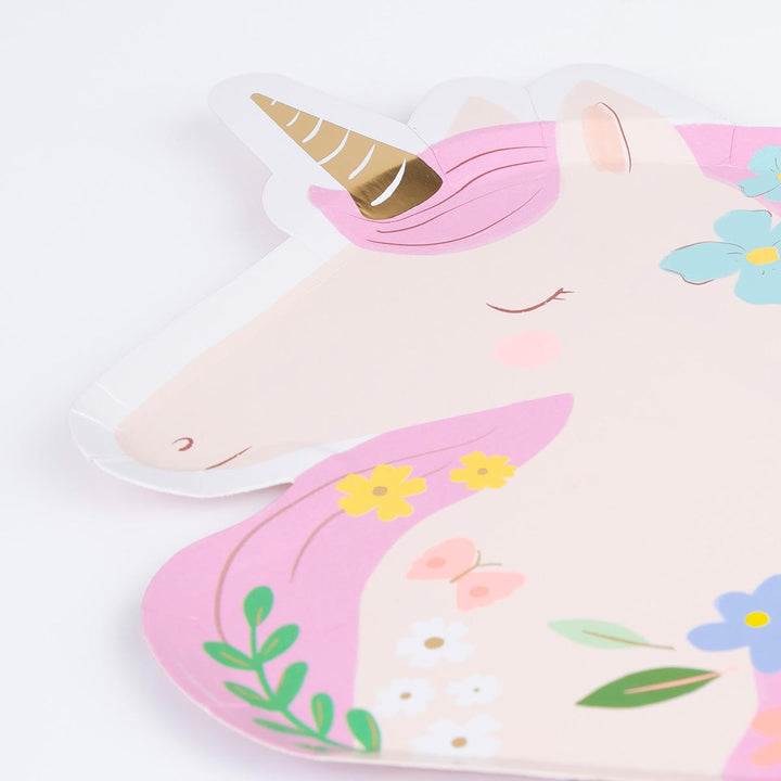 Meadow Unicorns Shaped Party Plates