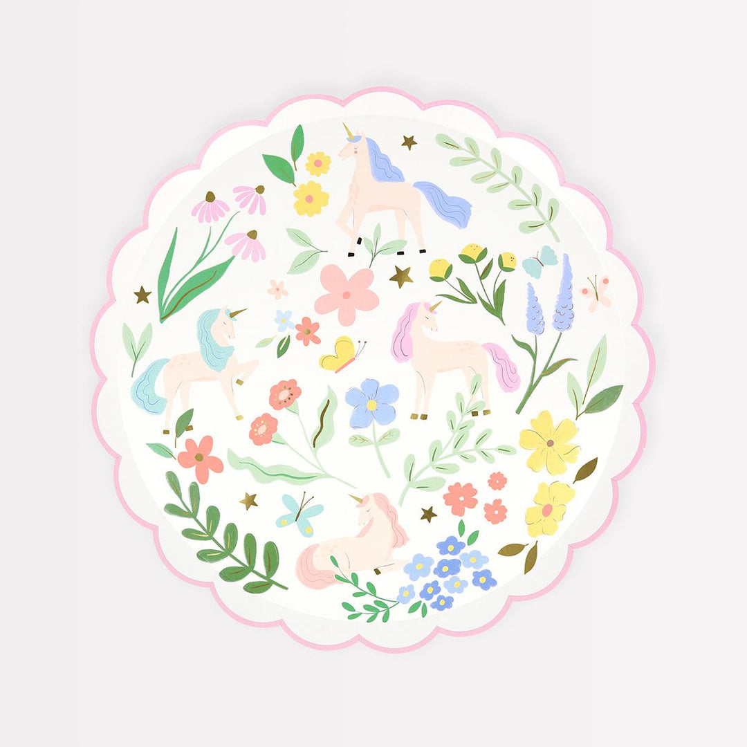 Meadow Unicorns Side Party Plates