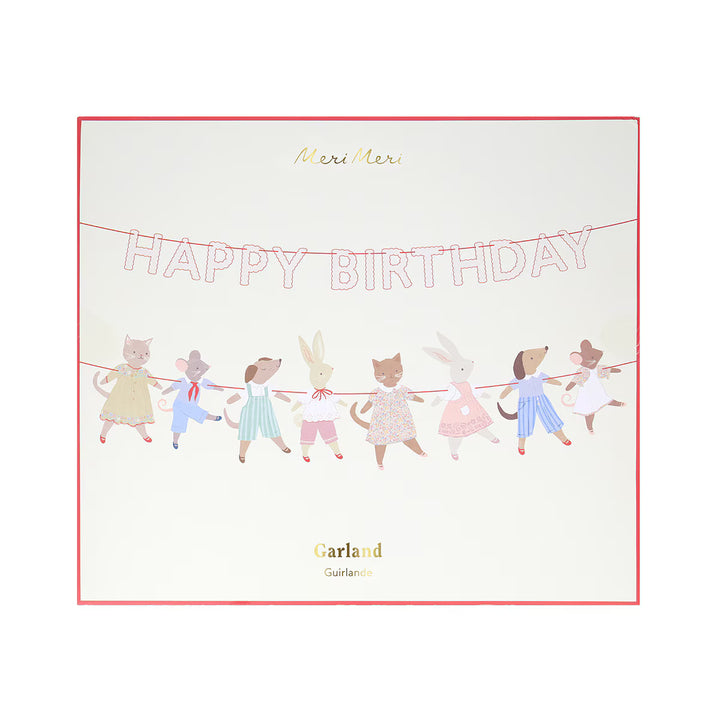 Animal Friends Party Garland -  Meri Meri Party Supplies Bunting Animal Friends Party Garland