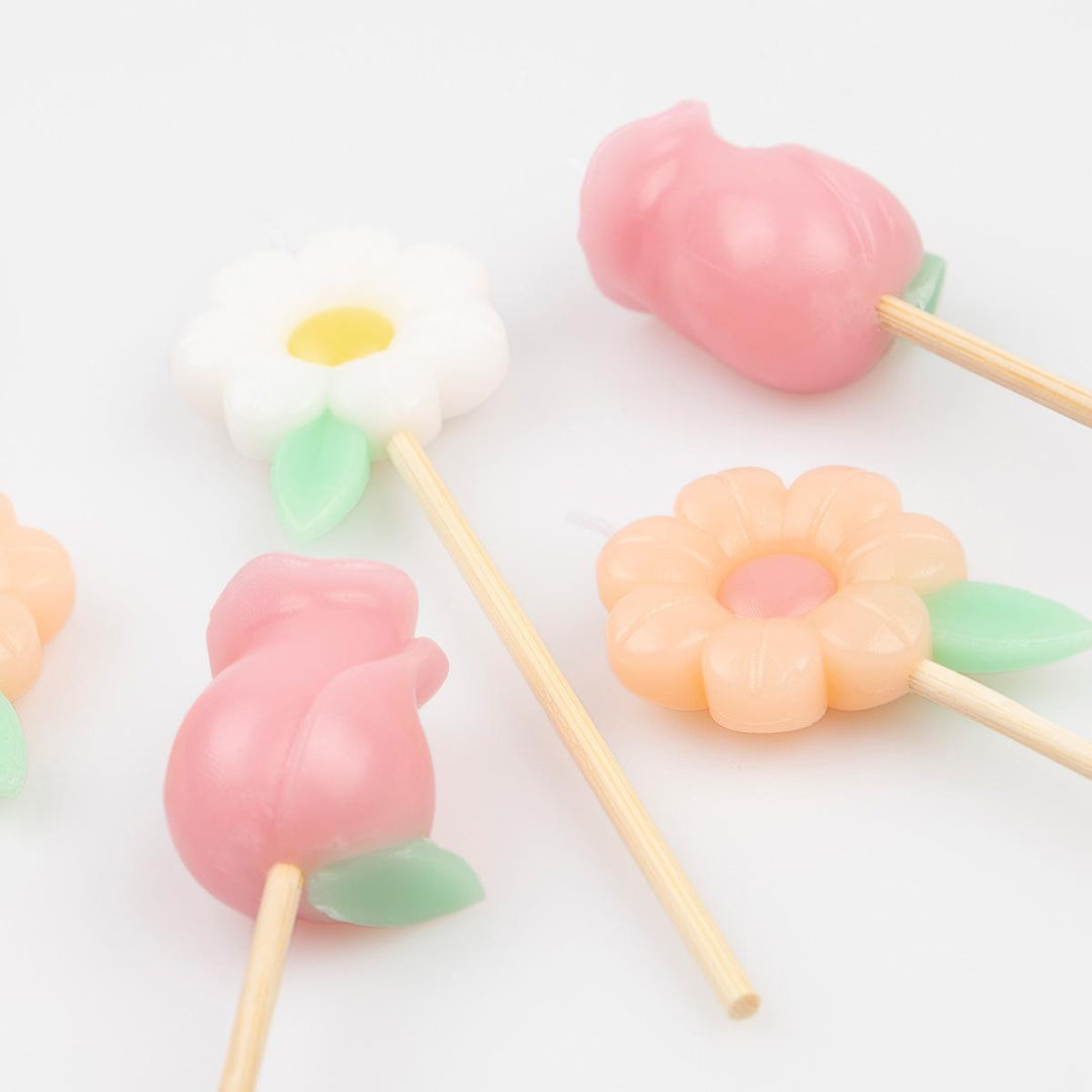 Flower Garden Party Candles x 9 | Meri Meri Birthday Candles Flower Garden Party Candles x 9