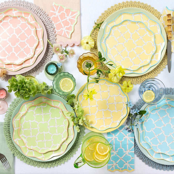 Bamboo Pattern Side Party Plates x 8 | Meri Meri party plates Bamboo Pattern Side Party Plates x 8