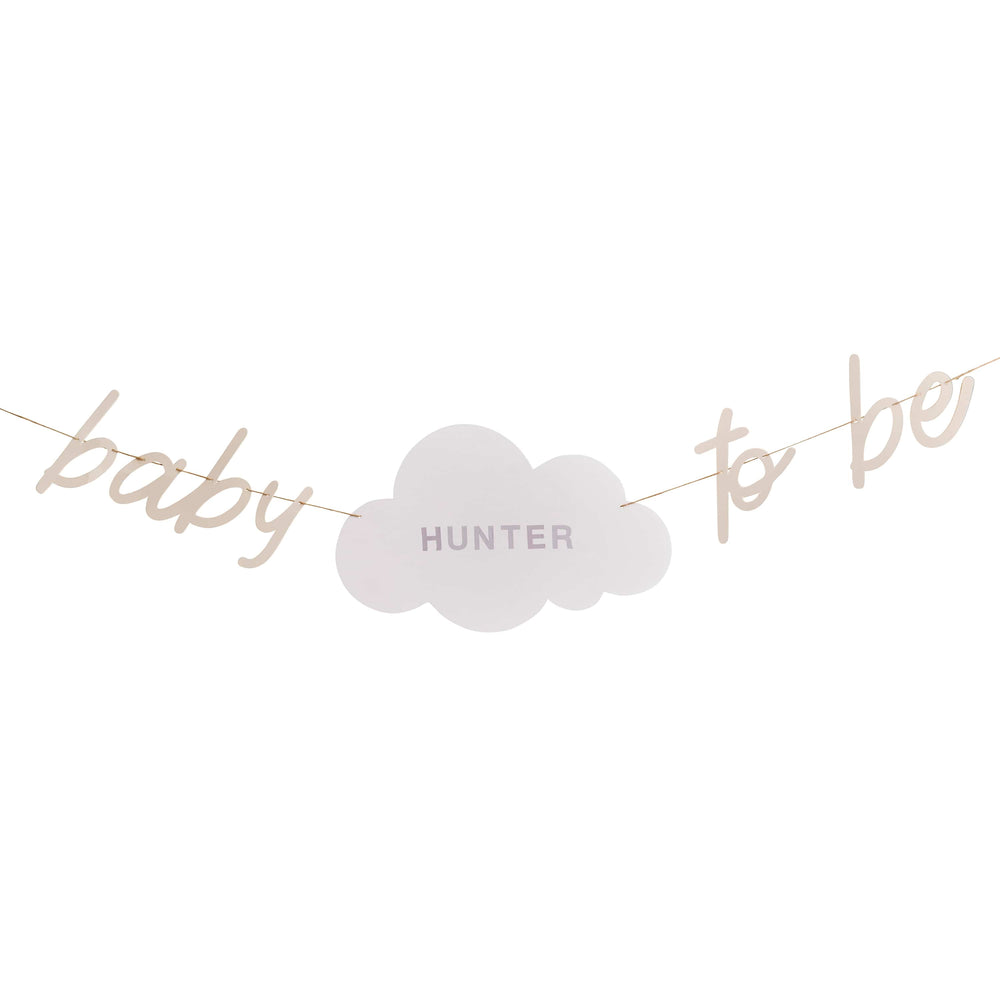 2m Baby To Be Customisable Card Banner | Baby Shower Supplies UK Banners 2m Baby To Be Customisable Card Banner