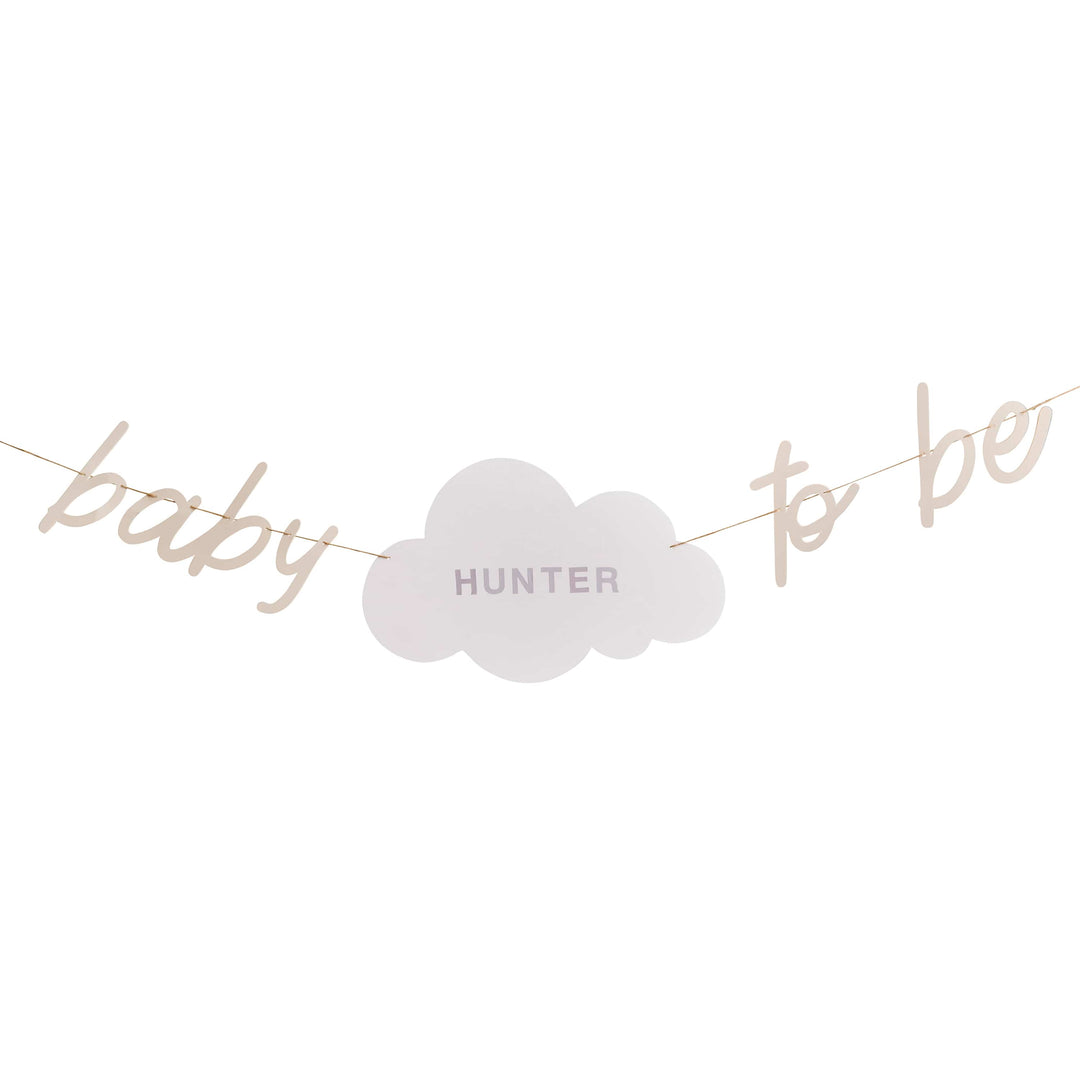 2m Baby To Be Customisable Card Banner | Baby Shower Supplies UK Banners 2m Baby To Be Customisable Card Banner