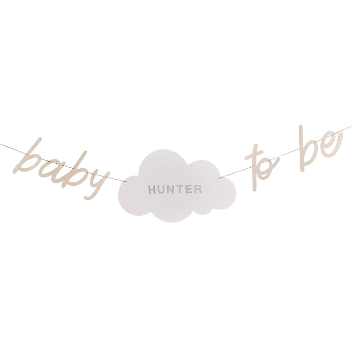 2m Baby To Be Customisable Card Banner | Baby Shower Supplies UK Banners 2m Baby To Be Customisable Card Banner