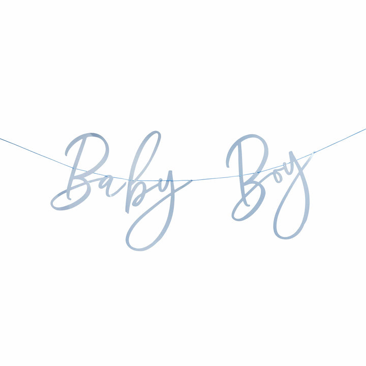 2m Blue Baby Boy Banner | Baby Shower Supplies UK Banners 2m Blue Baby Boy Banner