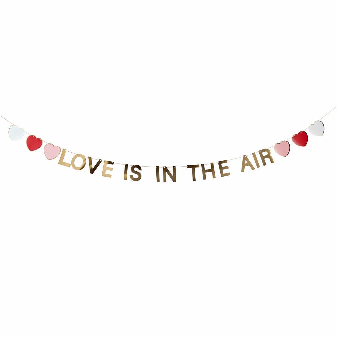2m Gold Love Is in the Air Banner | Valentine&