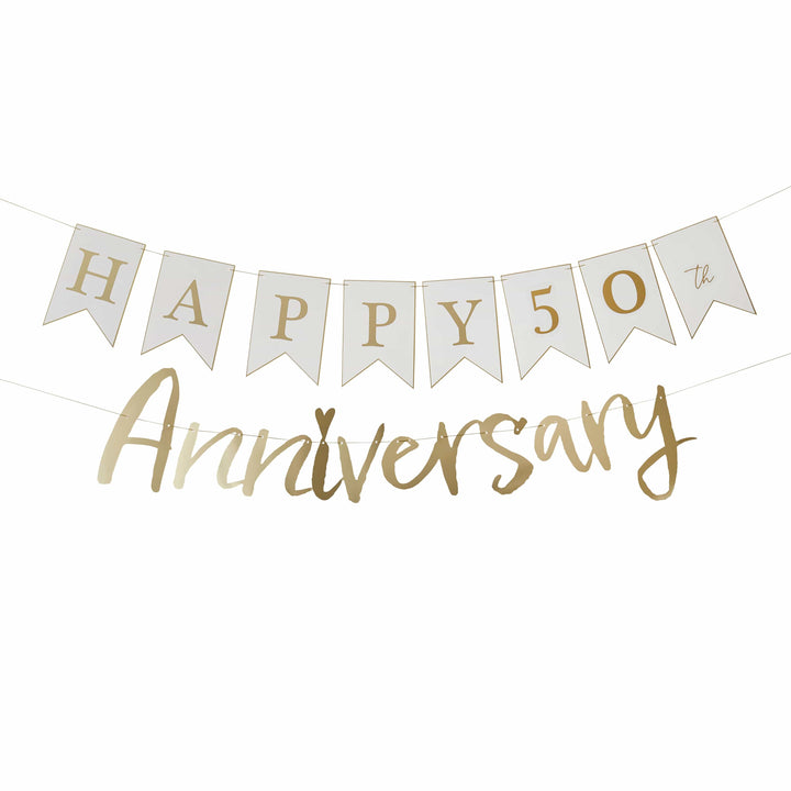 2m Happy Anniversary Card Banner | Anniversary Party Supplies UK Banners 2m Happy Anniversary Card Banner