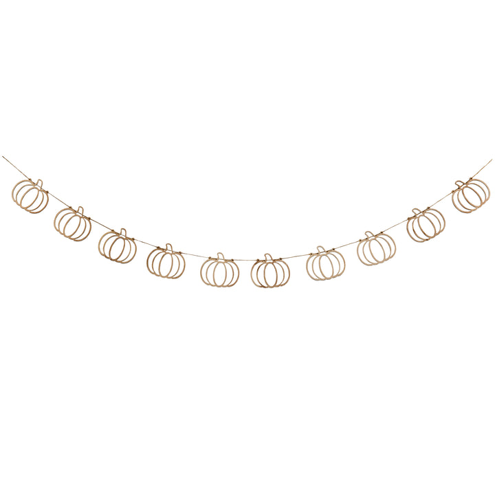 2m Pumpkin Wooden Garland | Halloween Party Supplies UK Party Decorations 2m Pumpkin Wooden Garland