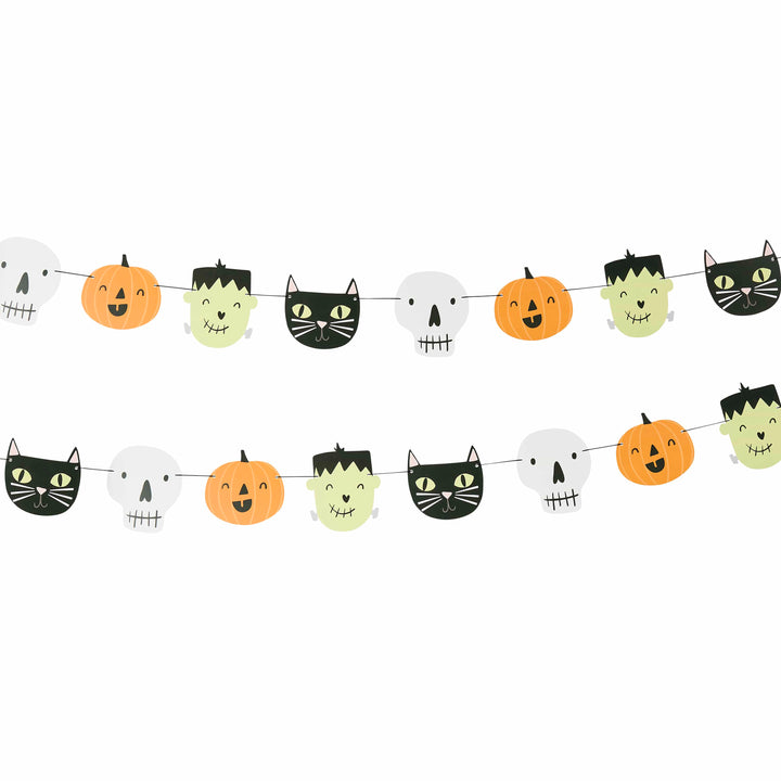 2m Spooky Friends Card Garland | Halloween Party Supplies UK Party Decorations 2m Spooky Friends Card Garland
