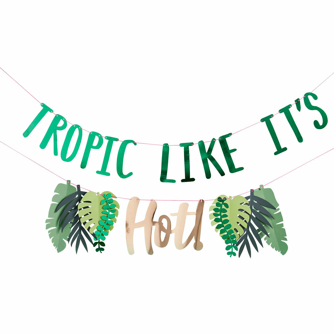 2m Tropic Like Its Hot Banner | Tropical Party Supplies UK Banners 2m Tropic Like Its Hot Banner
