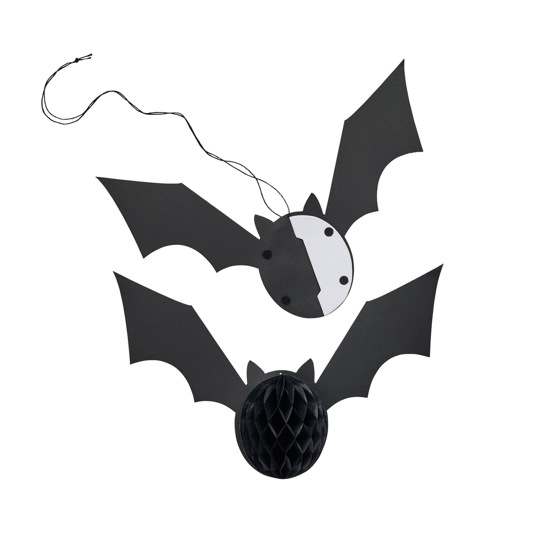3 Pack Bat Honeycombs | Halloween Party Supplies UK Party Decorations 3 Pack Bat Honeycombs