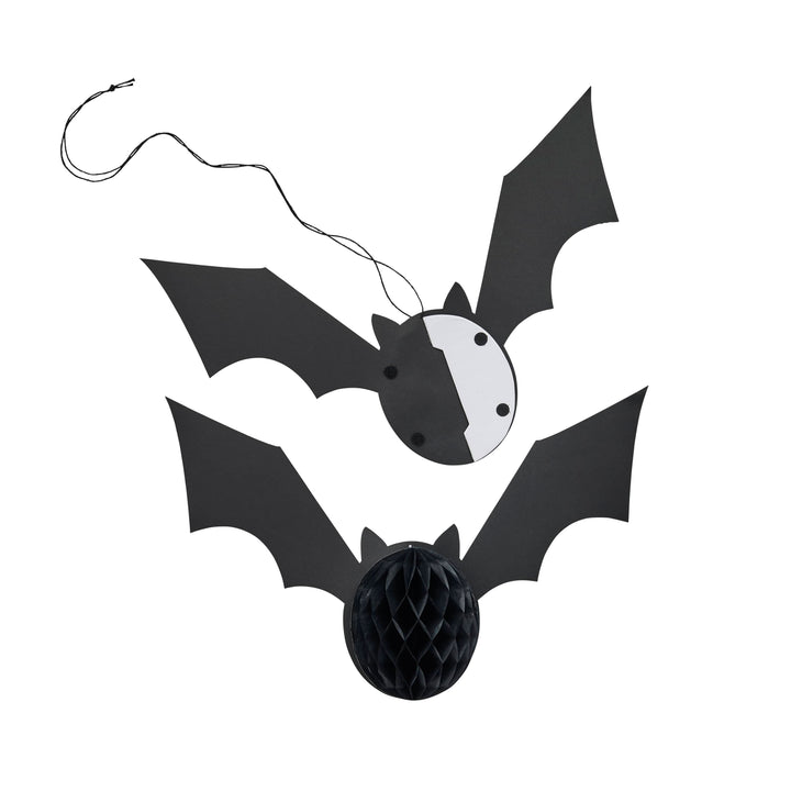 3 Pack Bat Honeycombs | Halloween Party Supplies UK Party Decorations 3 Pack Bat Honeycombs
