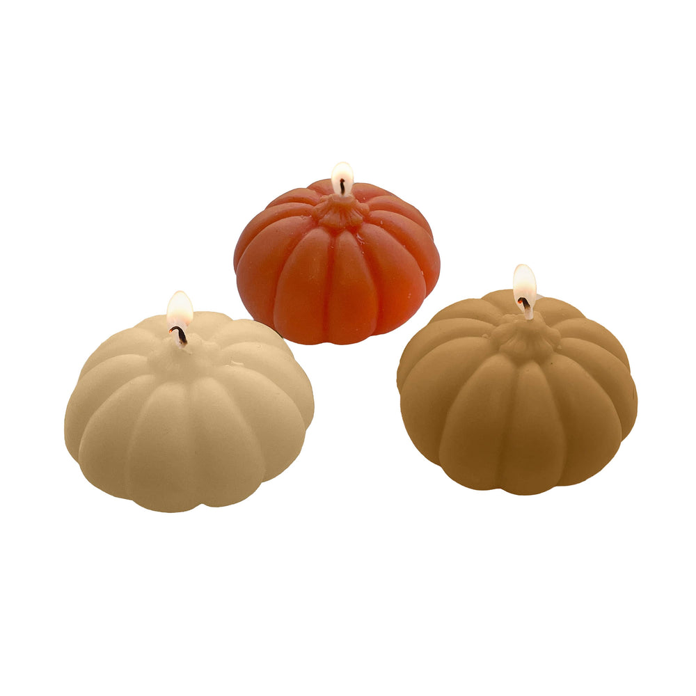 3 Pack Pumpkin Candles | Halloween Party Supplies UK Party Decorations 3 Pack Pumpkin Candles