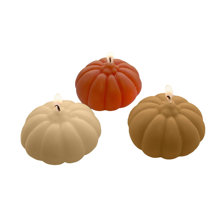3 Pack Pumpkin Candles | Halloween Party Supplies UK Party Decorations 3 Pack Pumpkin Candles