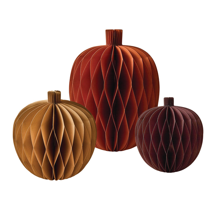 3 Pack Pumpkin Honeycombs Set | Halloween Party Supplies UK Party Decorations 3 Pack Pumpkin Honeycombs Set