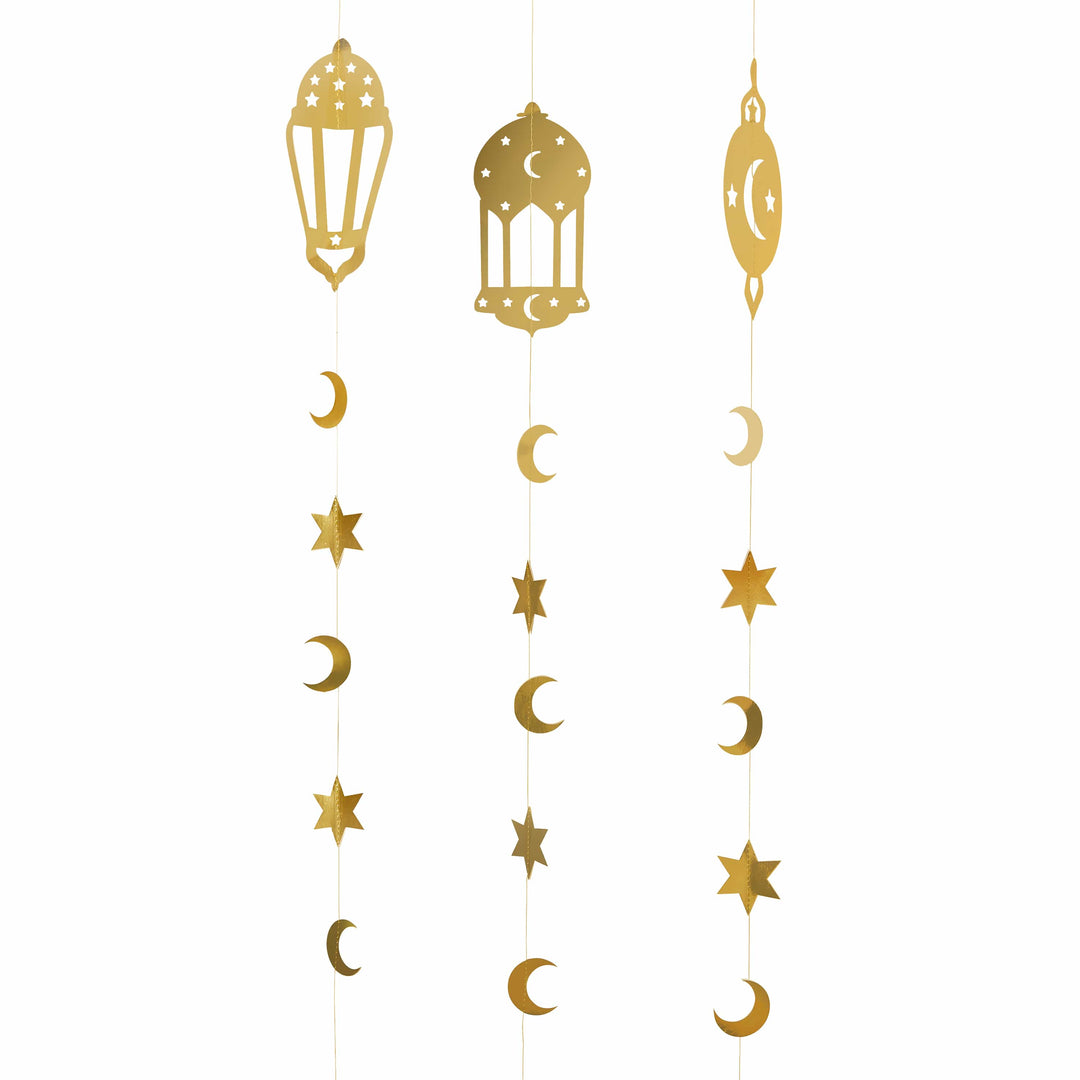3 Pack Ramadan Hanging Decorations | Ramadan Supplies UK Party Decorations 3 Pack Ramadan Hanging Decorations