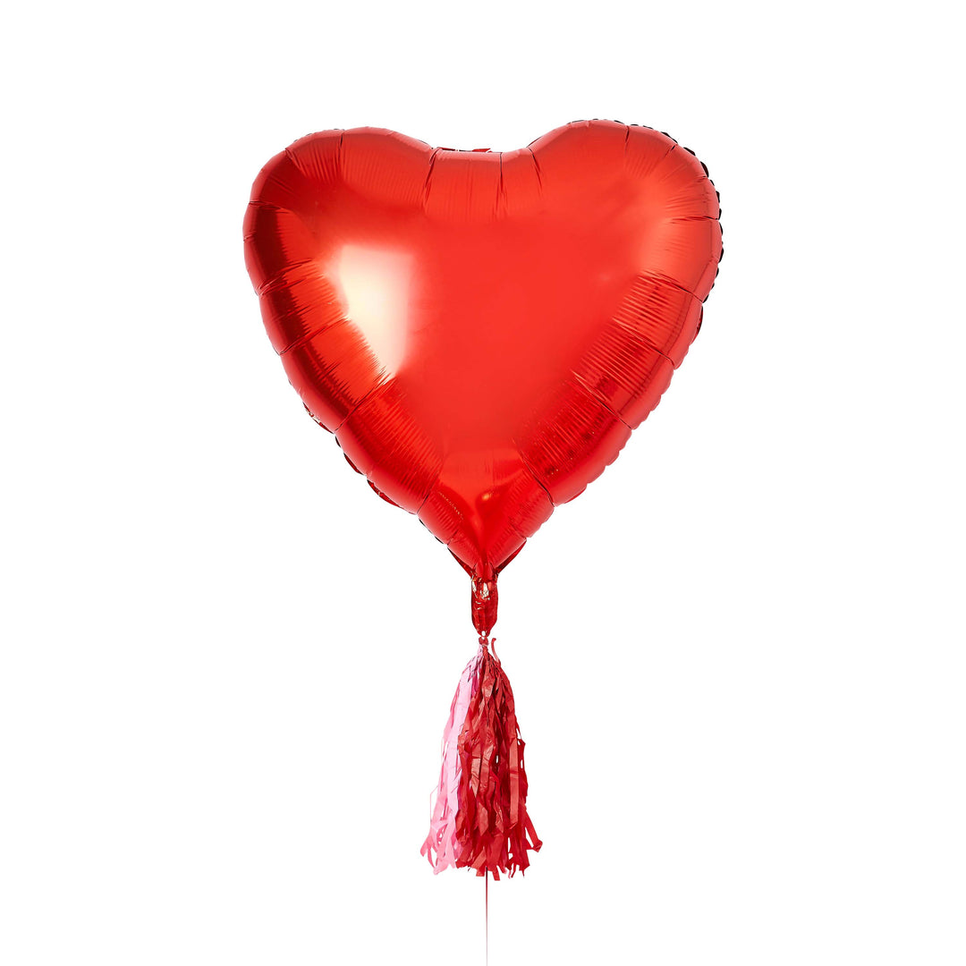 32" Giant Heart Balloon with Tassels | Valentine&