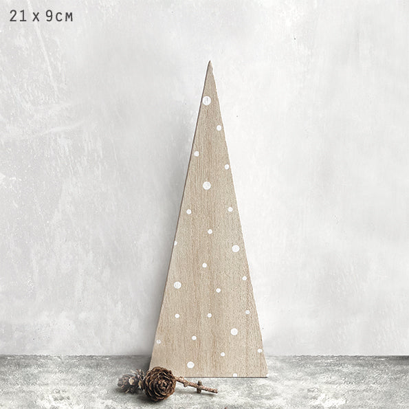 East of India Thick Standing Wooden Christmas Tree - Natural