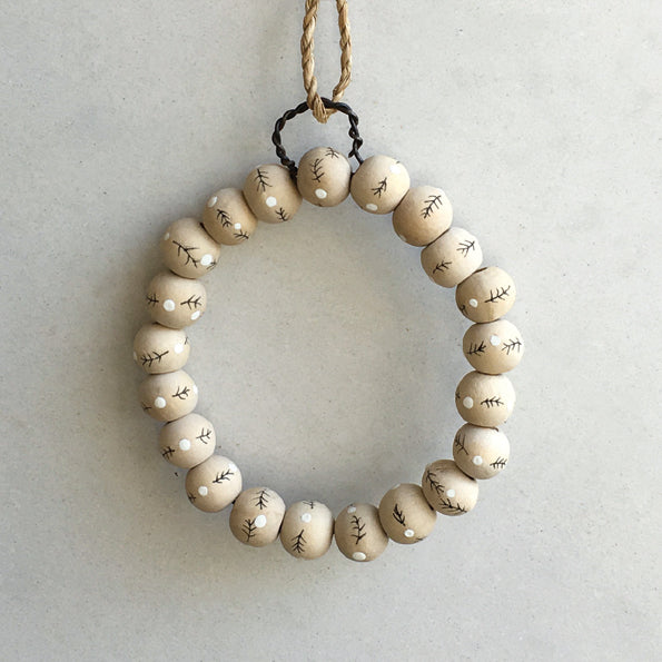 East of India Beaded Wreath Hanging Decoration