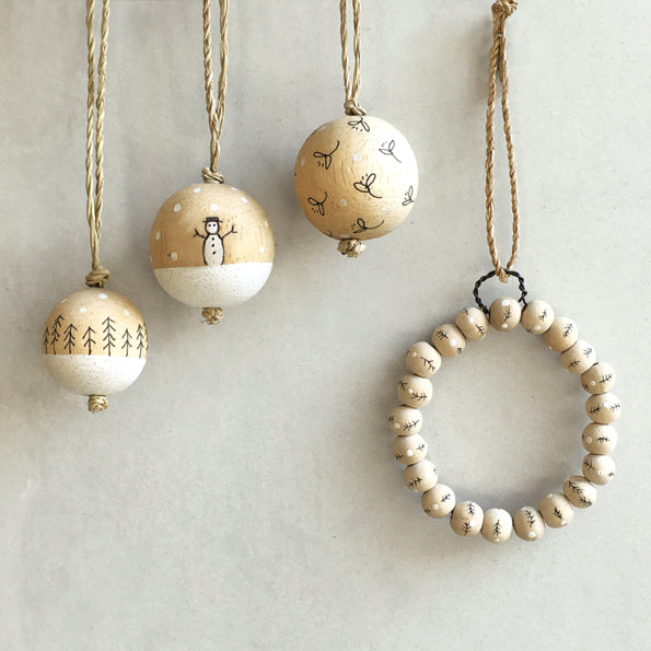 East of India Beaded Wreath Hanging Decoration