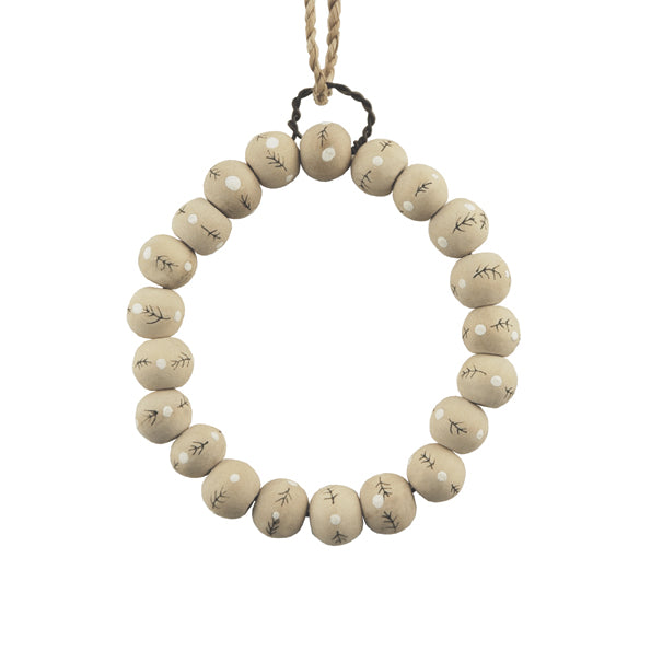 East of India Beaded Wreath Hanging Decoration