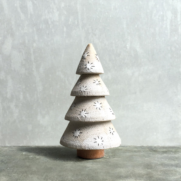 East of India Standing Wooden Dotty Christmas Tree - Small