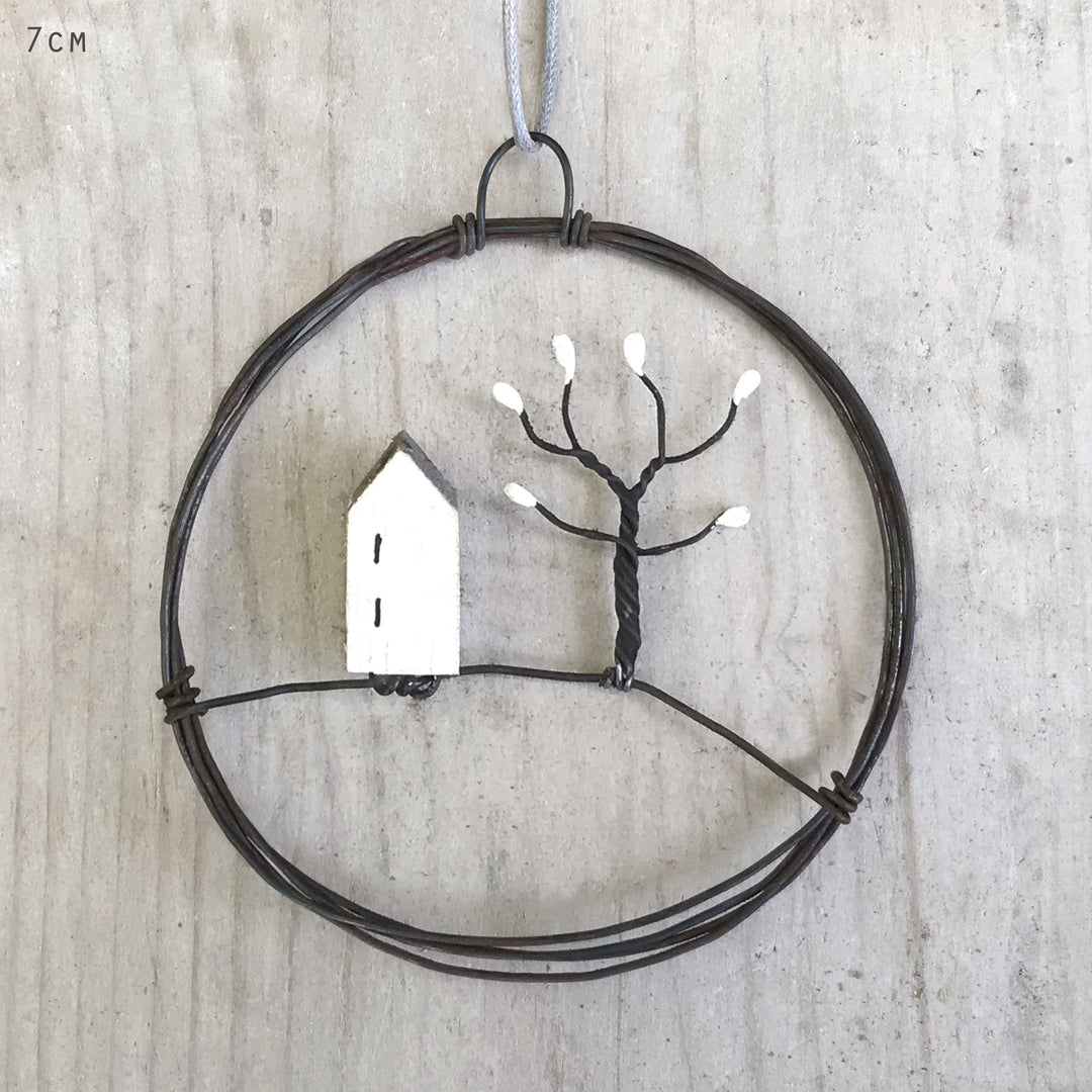 East of India Small Rusty Wire Wreath - House &amp; Tree