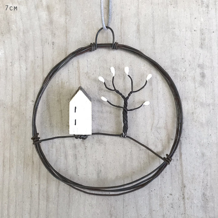 East of India Small Rusty Wire Wreath - House &amp; Tree
