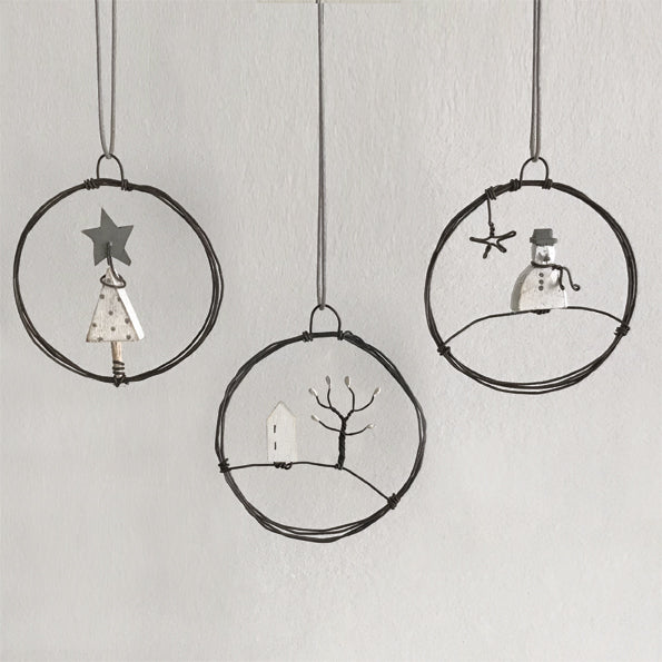 East of India Small Rusty Wire Wreath - House &amp; Tree