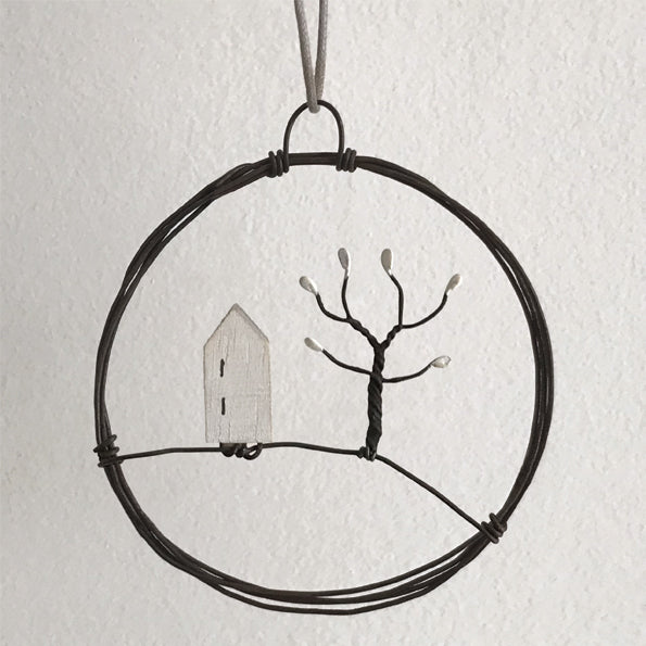 East of India Small Rusty Wire Wreath - House &amp; Tree