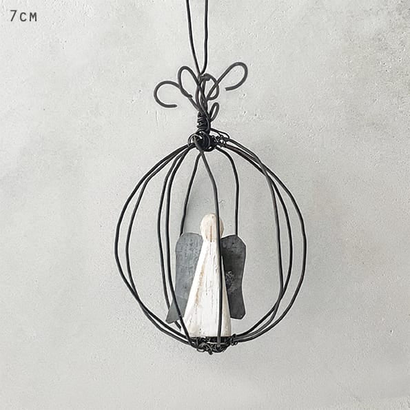 East of India Wire Bauble Christmas Tree Decoration, Angel Bauble East of India Wire Bauble Christmas Tree Decoration - Angel
