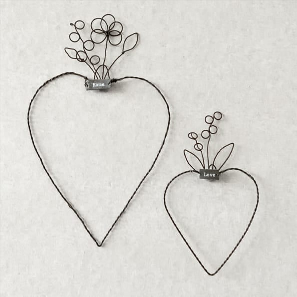 East of India Large Metal Hanging Heart - Home