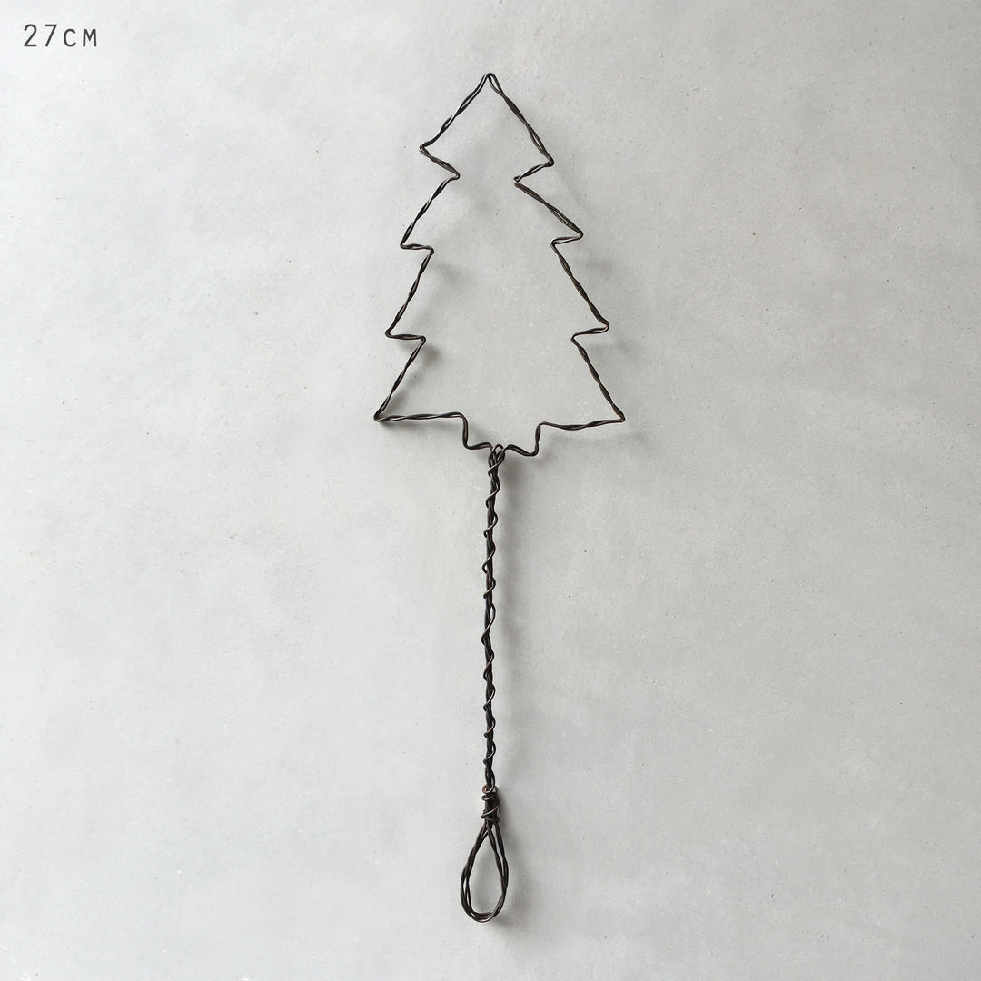 East of India Rusty Wire Christmas Tree Decoration