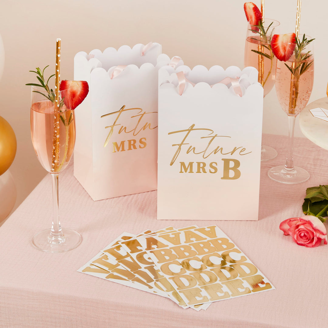 4 Pack Future Mrs Personalised Party Bags | Hen Party Supplies UK Party Favours 4 Pack Future Mrs Personalised Party Bags