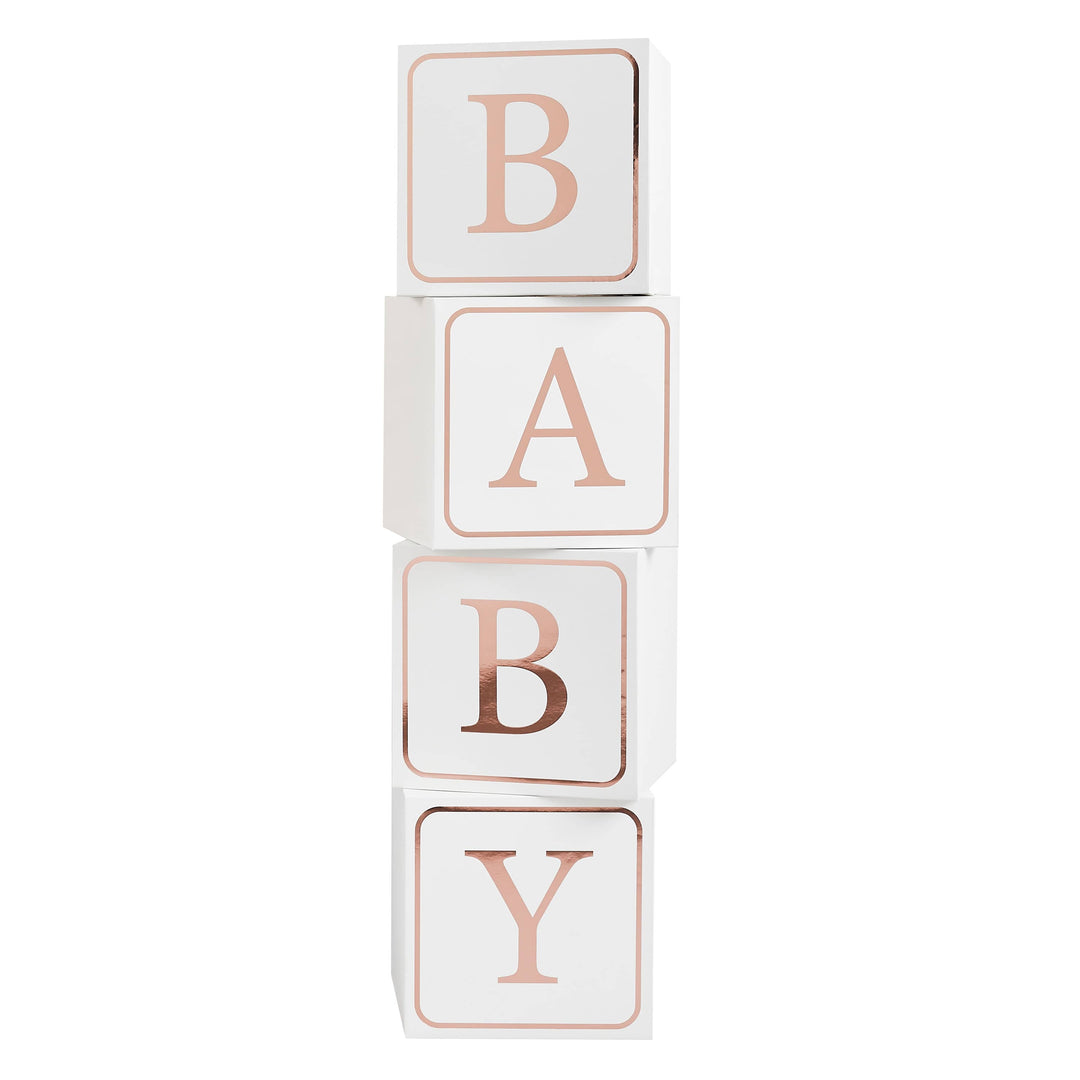 4 Pack Giant Baby Blocks | Baby Shower Supplies UK Party Decorations 4 Pack Giant Baby Blocks