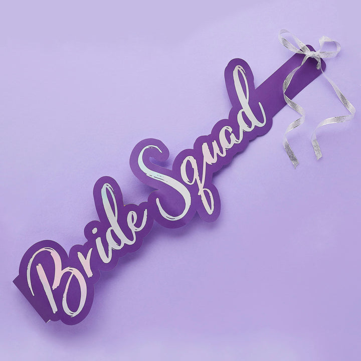 5 Pack Bride Squad Sashes | Hen Party Supplies UK Party Accessories 5 Pack Bride Squad Sashes
