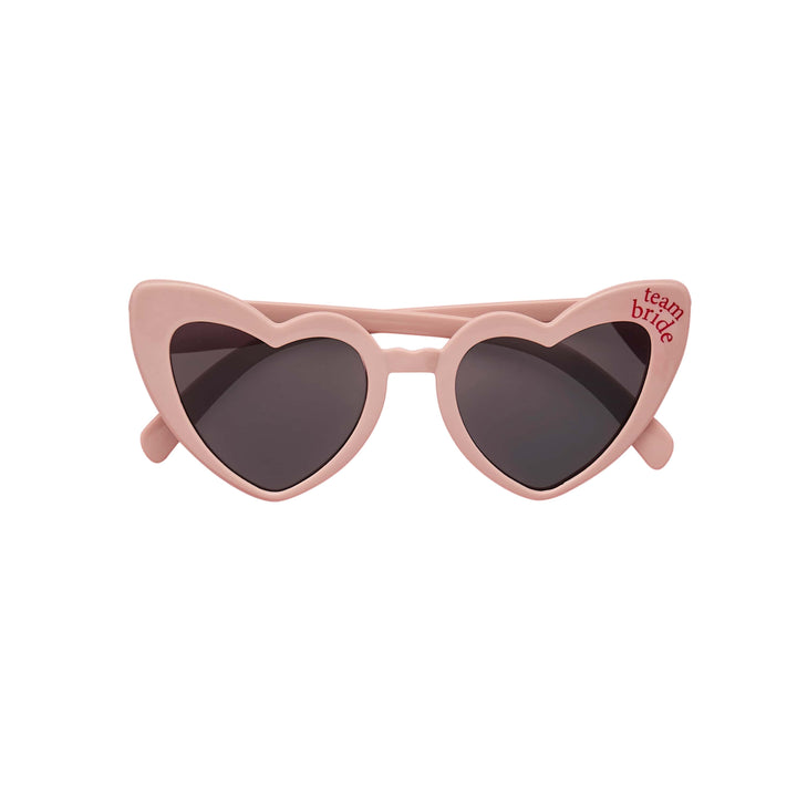 5 Pack Pink Team Bride Heart Glasses - Hen Party Supplies UK Party Accessories 5 Pack Pink Team Bride Heart Glasses