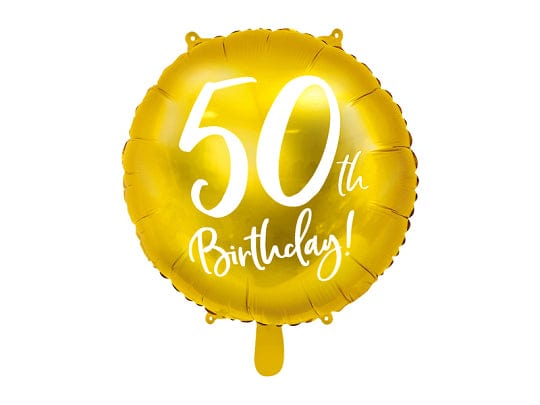 Balloons 50th Birthday Gold Foil Balloon