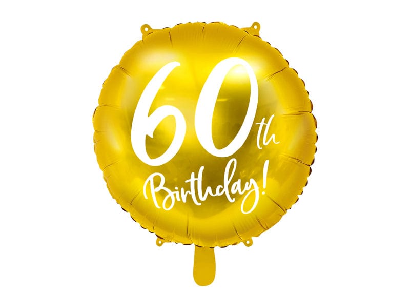 Balloons 60th Birthday Gold Foil Balloon
