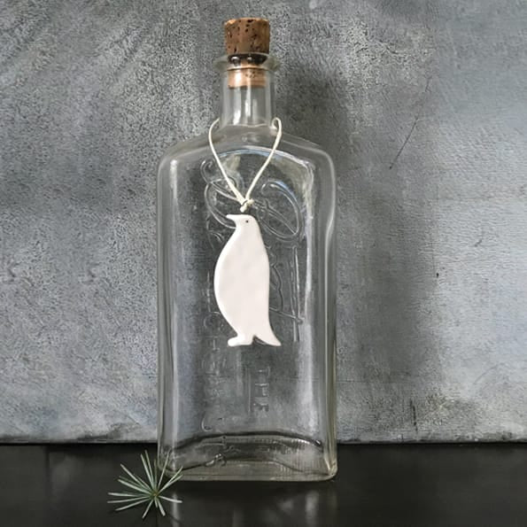 Porcelain Penguin Hanging Decoration | East of India Hanging Decoration East of India Porcelain Hanging Decoration - Penguin