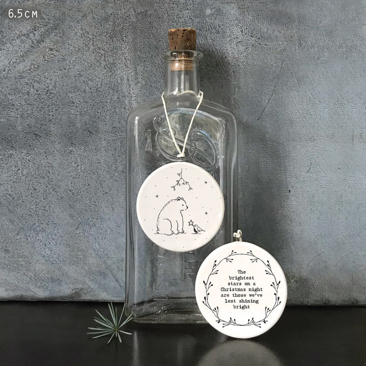 East of India Porcelain Flat Bauble - Brightest Stars
