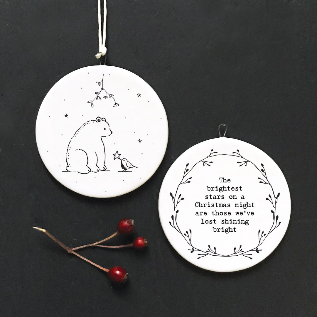 East of India Porcelain Flat Bauble - Brightest Stars