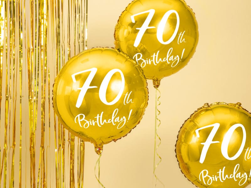 Balloons 70th Birthday Gold Foil Balloon