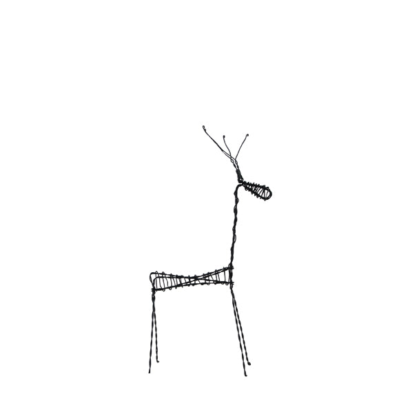 East of India Small Rusty Wire Standing Reindeer