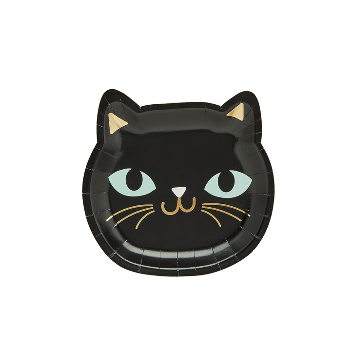8 Pack Cat Paper Plates | Halloween Party Supplies UK Disposable Plates 8 Pack Cat Paper Plates