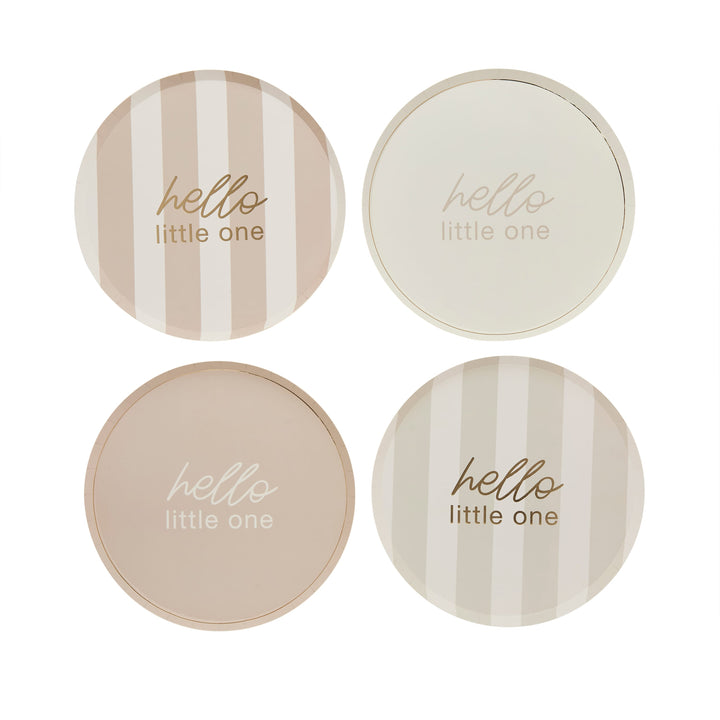8 Pack Neutral Baby Shower Paper Plates | Baby Shower Supplies UK Tableware 8 Pack Neutral Baby Shower Paper Plates