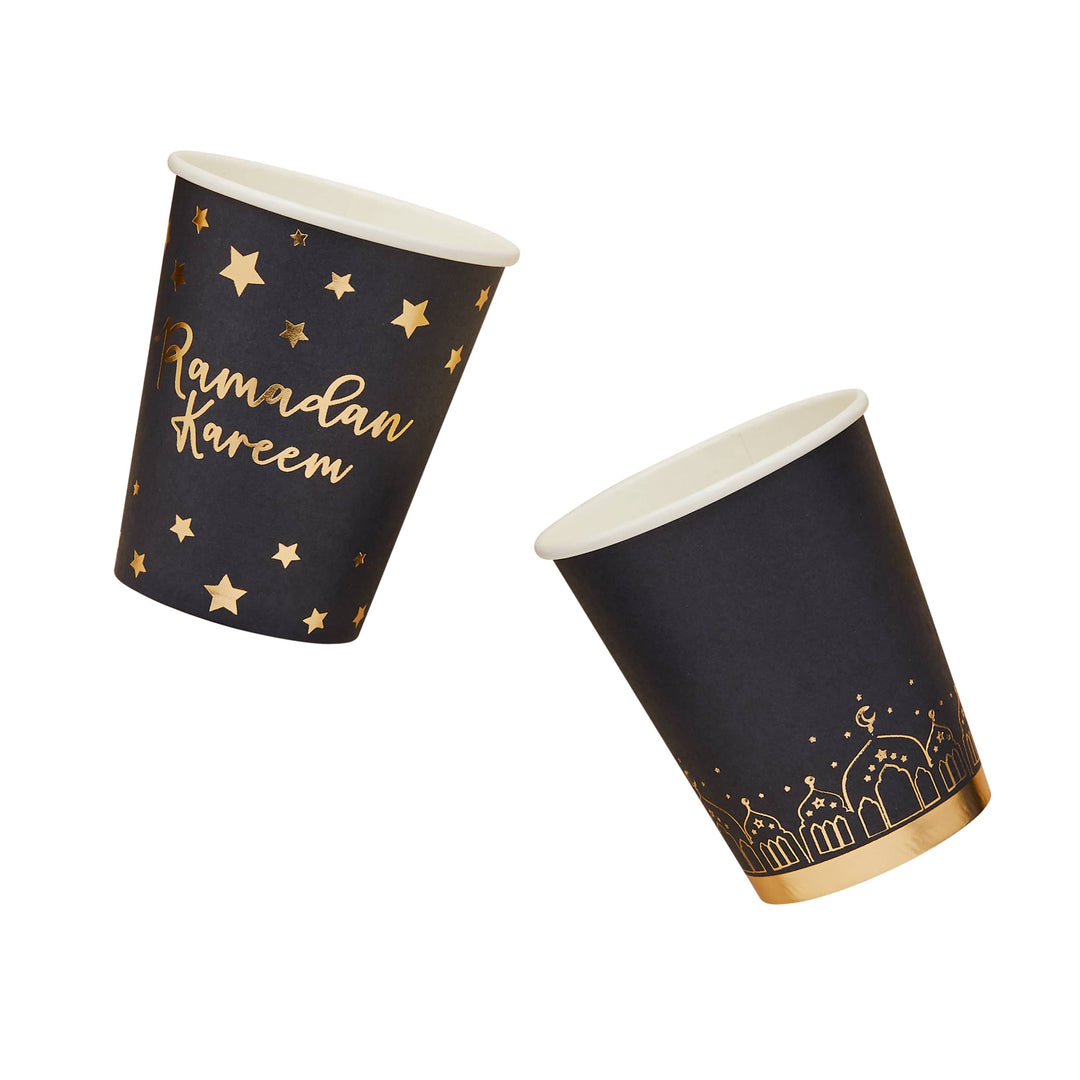 8 Pack Ramadan Paper Cups | Ramadan Supplies UK Disposable Cups 8 Pack Ramadan Paper Cups