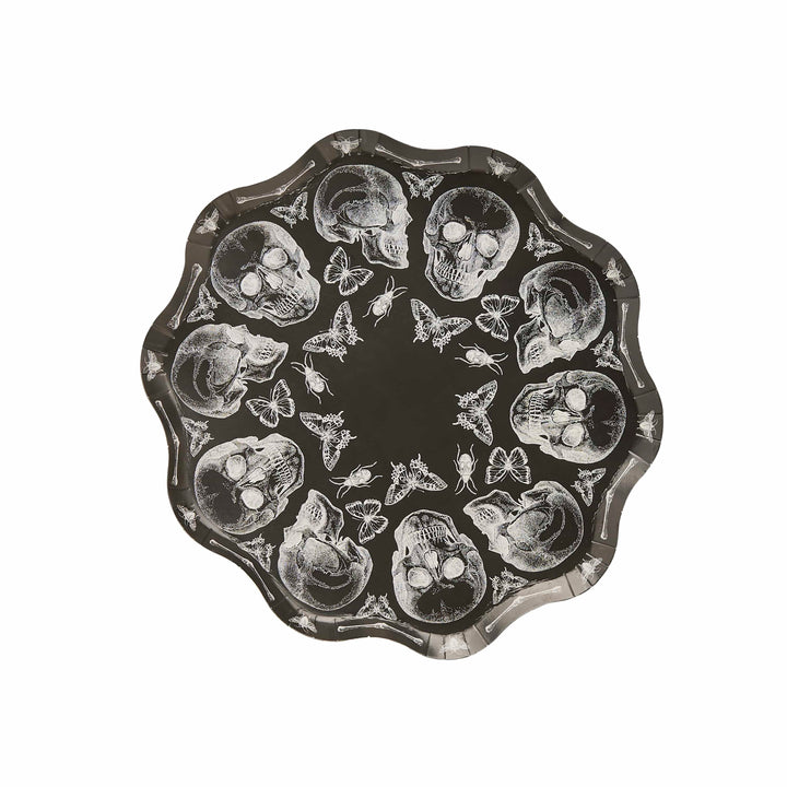 8 Pack Skull Paper Plates | Halloween Party Supplies UK Disposable Plates Halloween Skull Paper Plates x 8